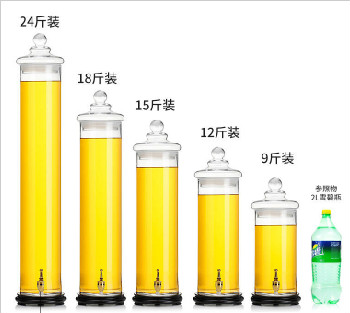 各种规格泡酒瓶对比图及尺寸参数